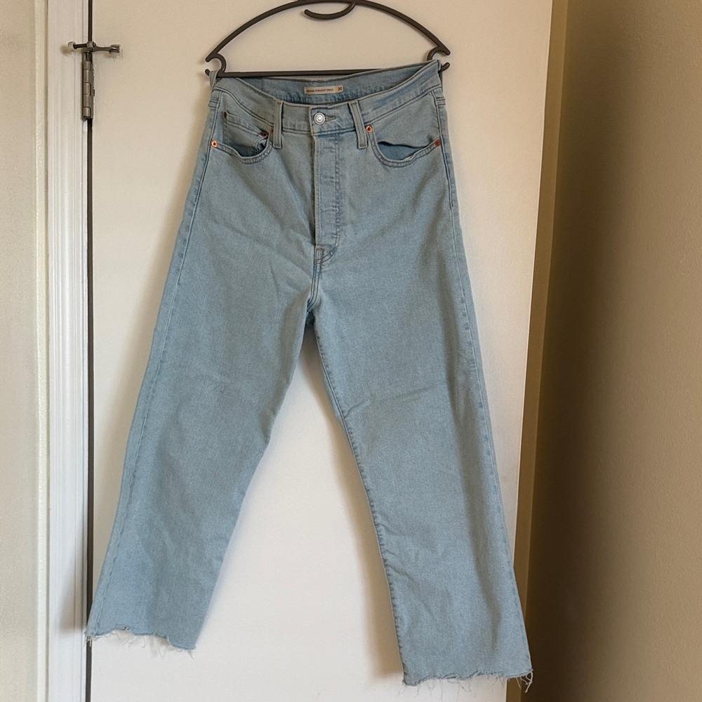 Light Blue Straight Leg Women's Jeans